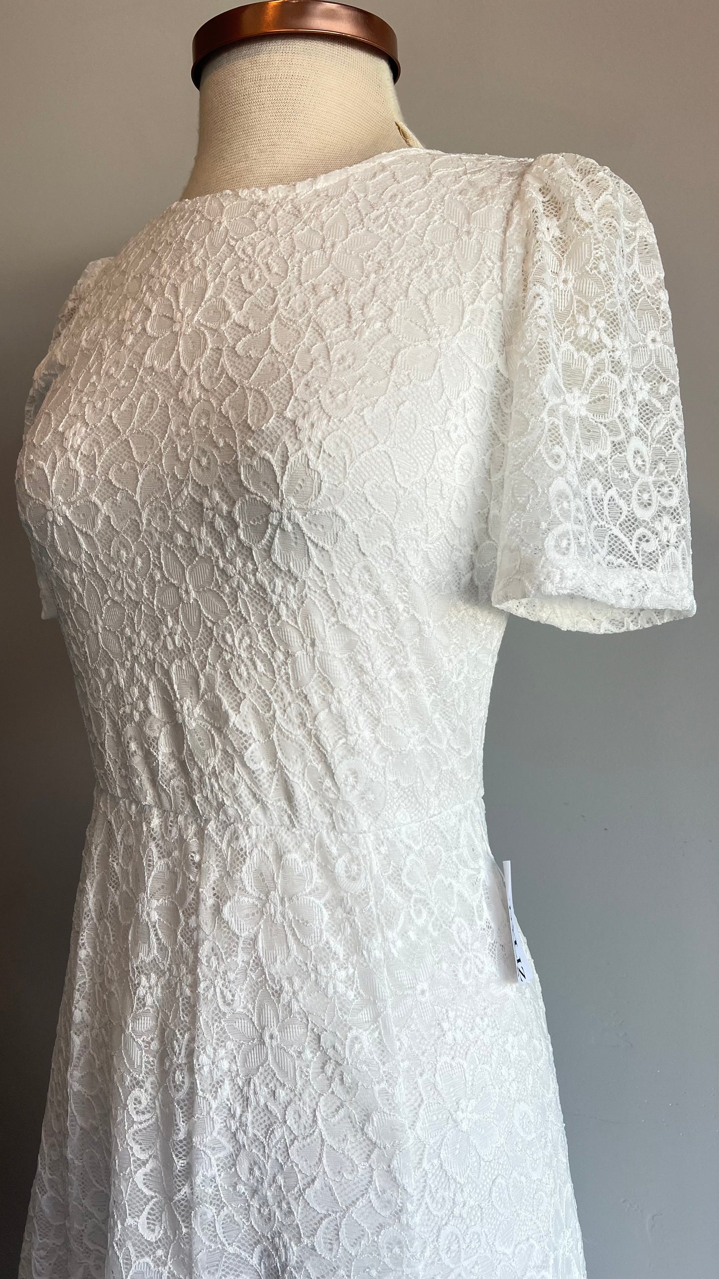 White Lovely Lace Midi