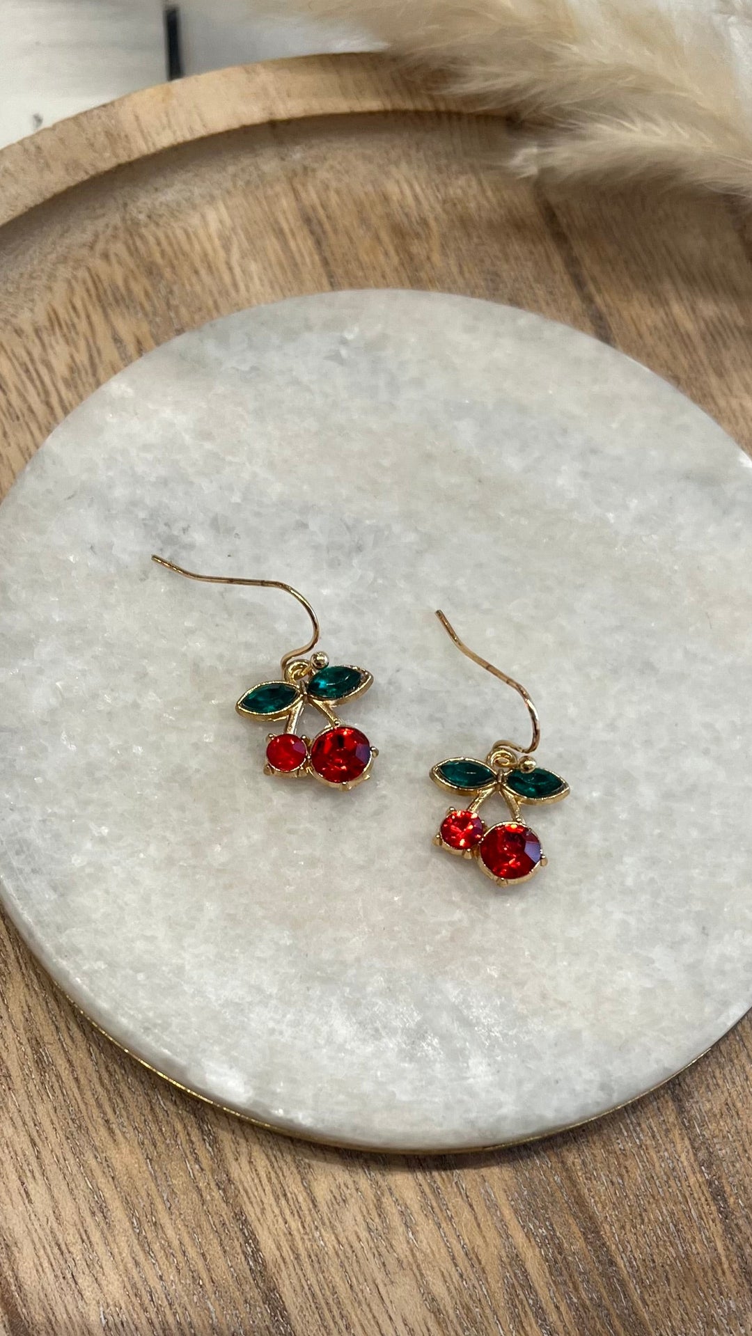 Cherry Gem Earrings