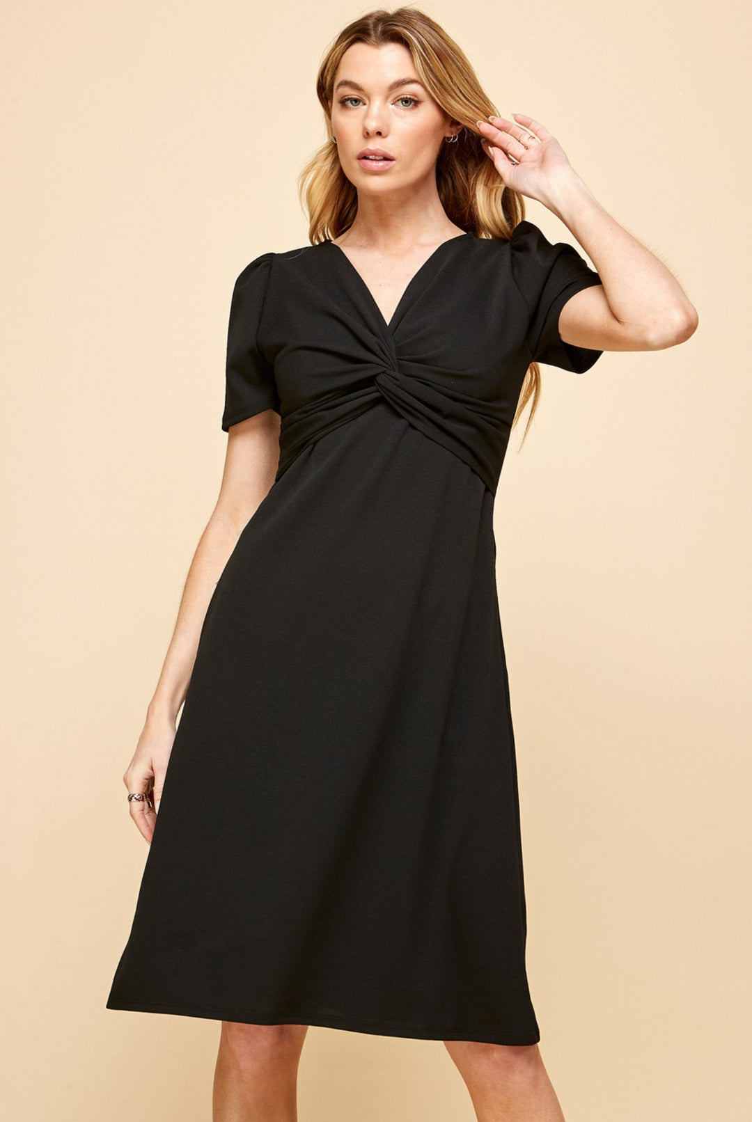 Black Classy Twisted knot midi