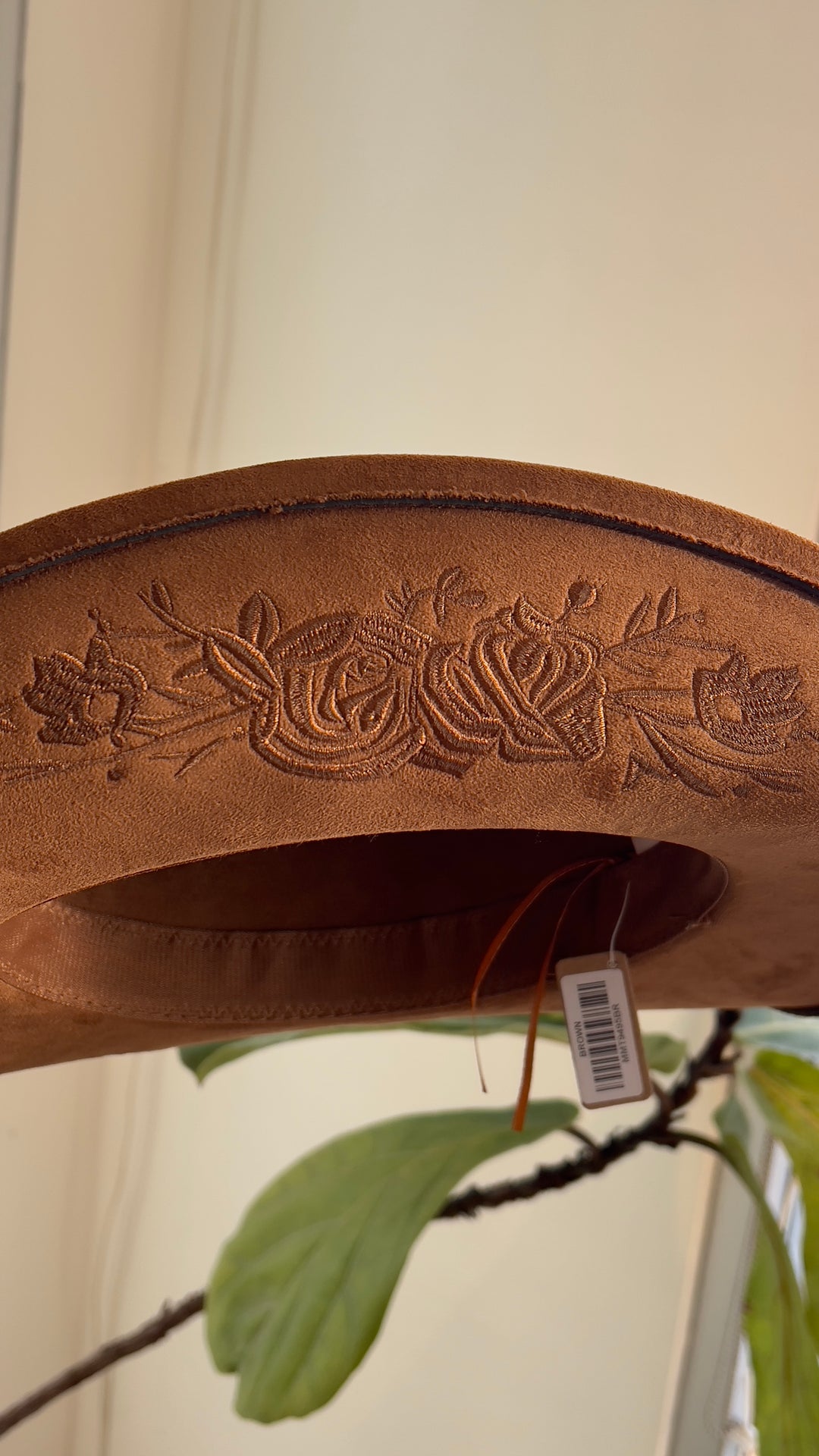 Embroidered Suede Cowboy Hat