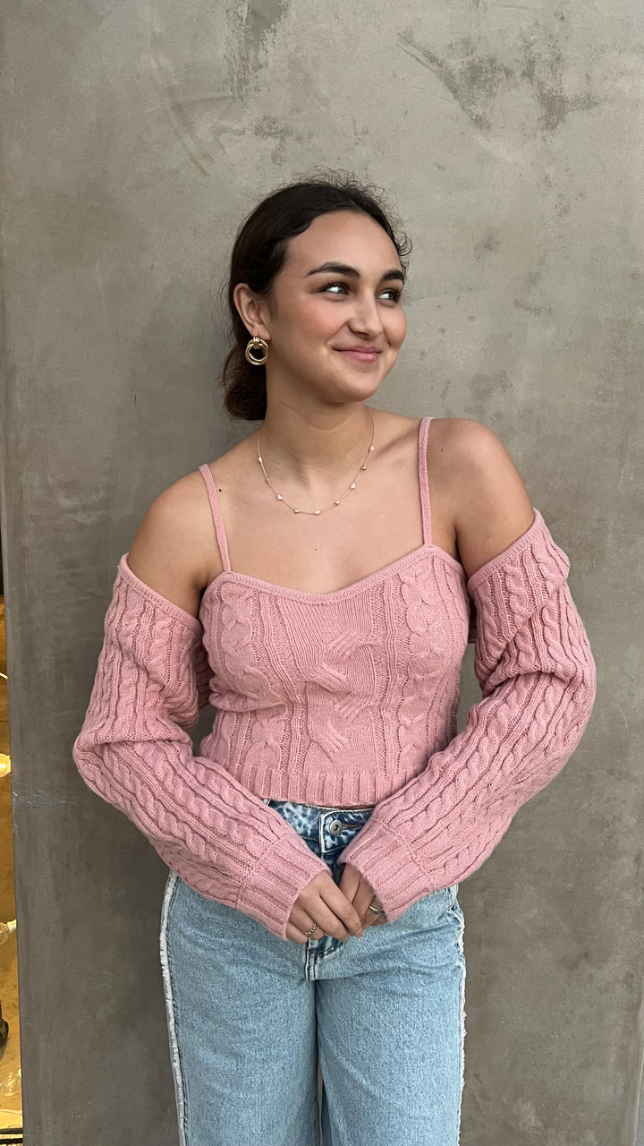 Blush Knit Top Set