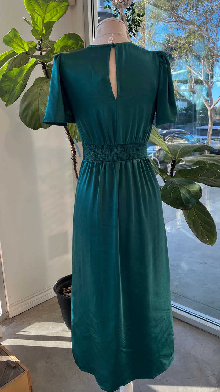 Green Silky dress