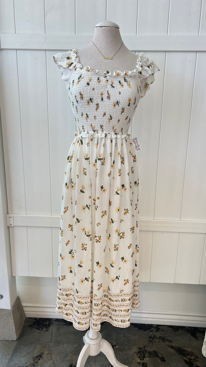 Marigold Floral Maxi Dress