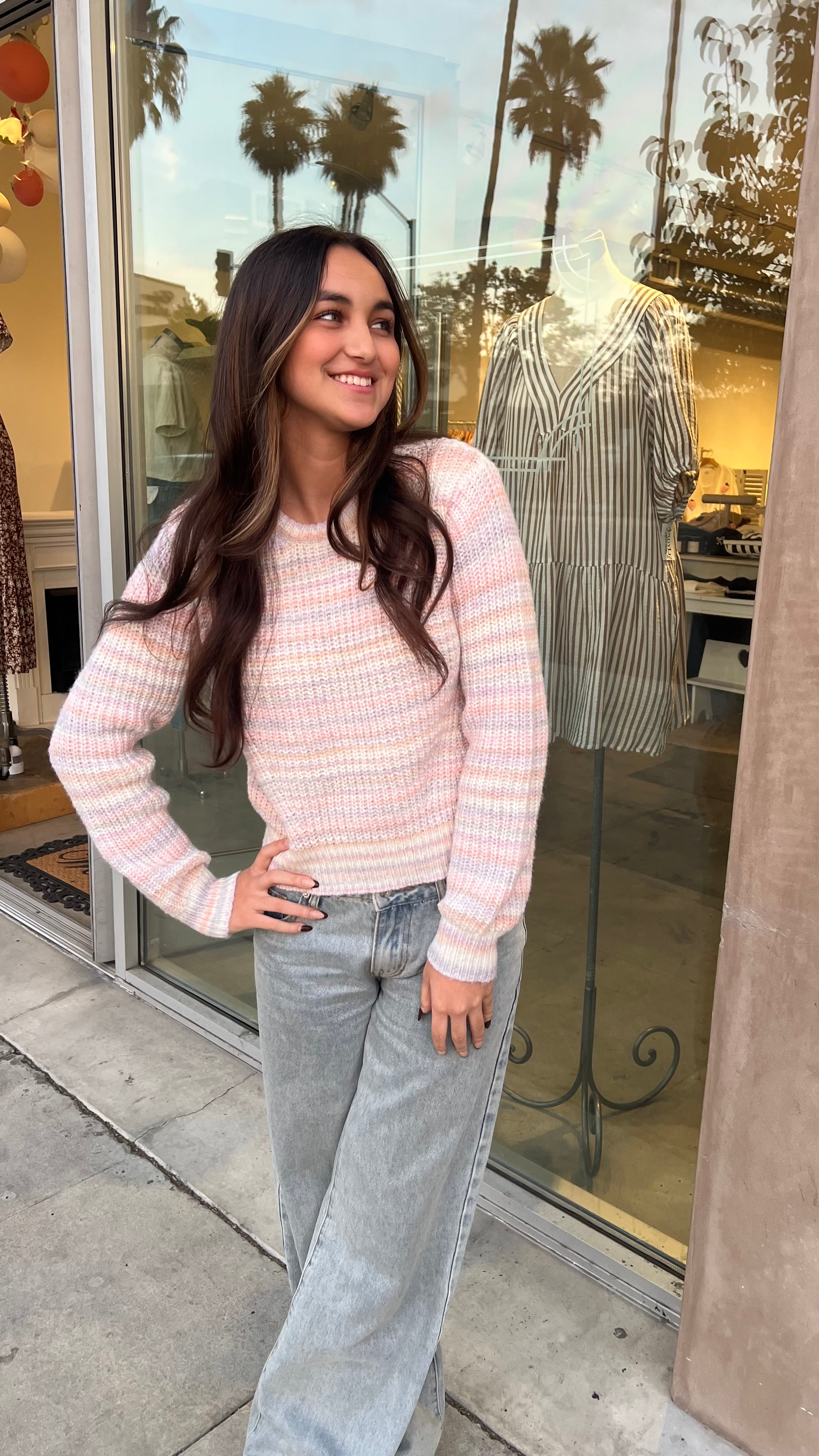 Pastel Stripe Sweater | AndyLiz