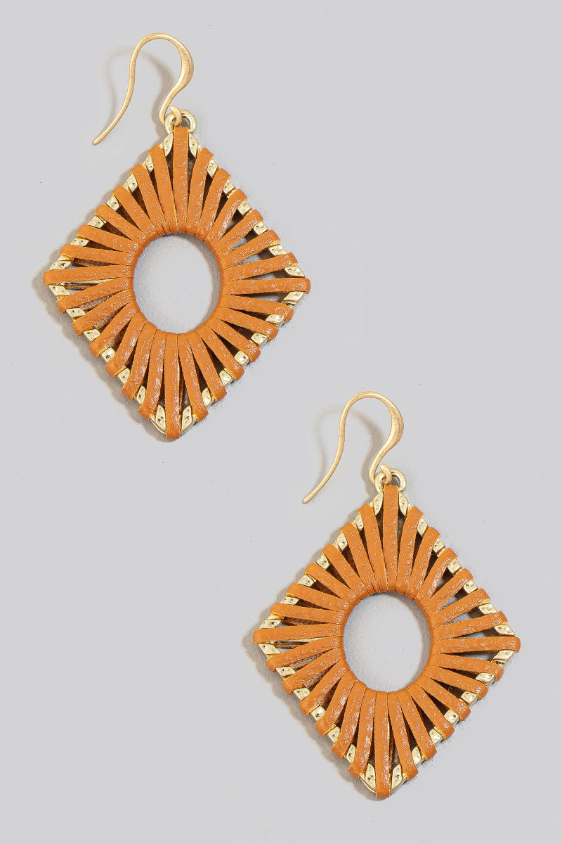 Camel boho earrings