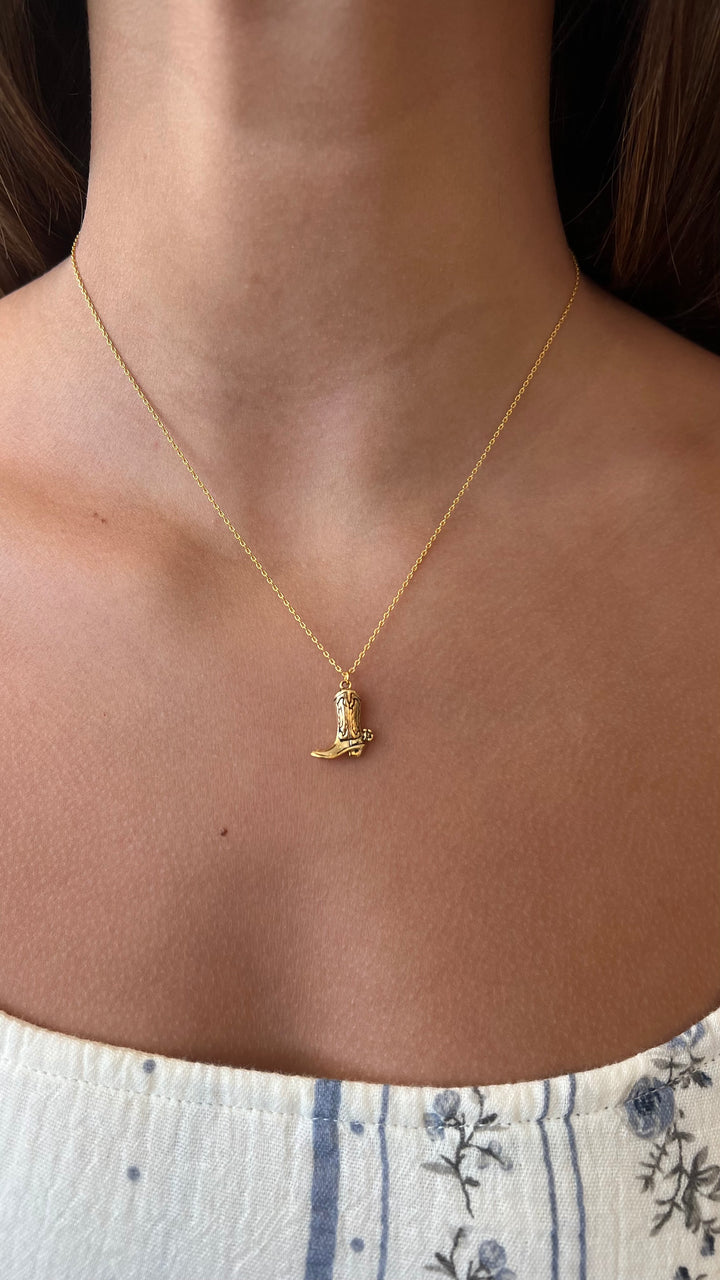 Cowboy Boot Necklace