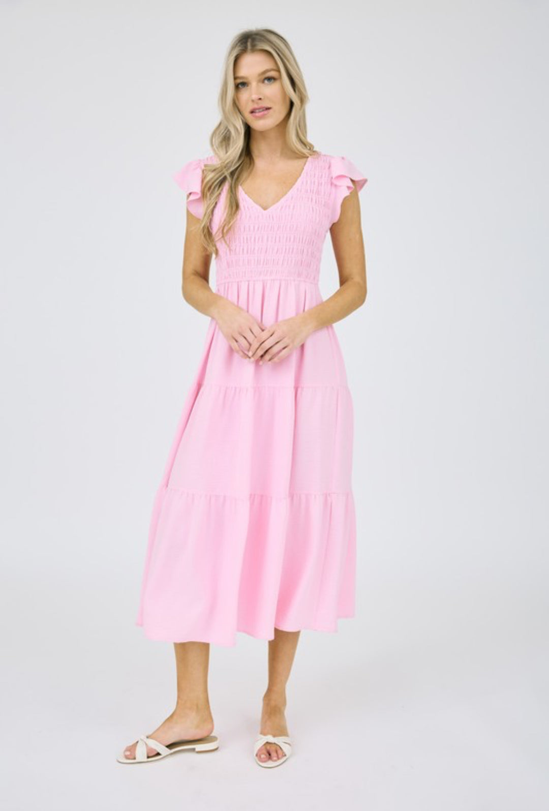 Elegant Smocked Midi