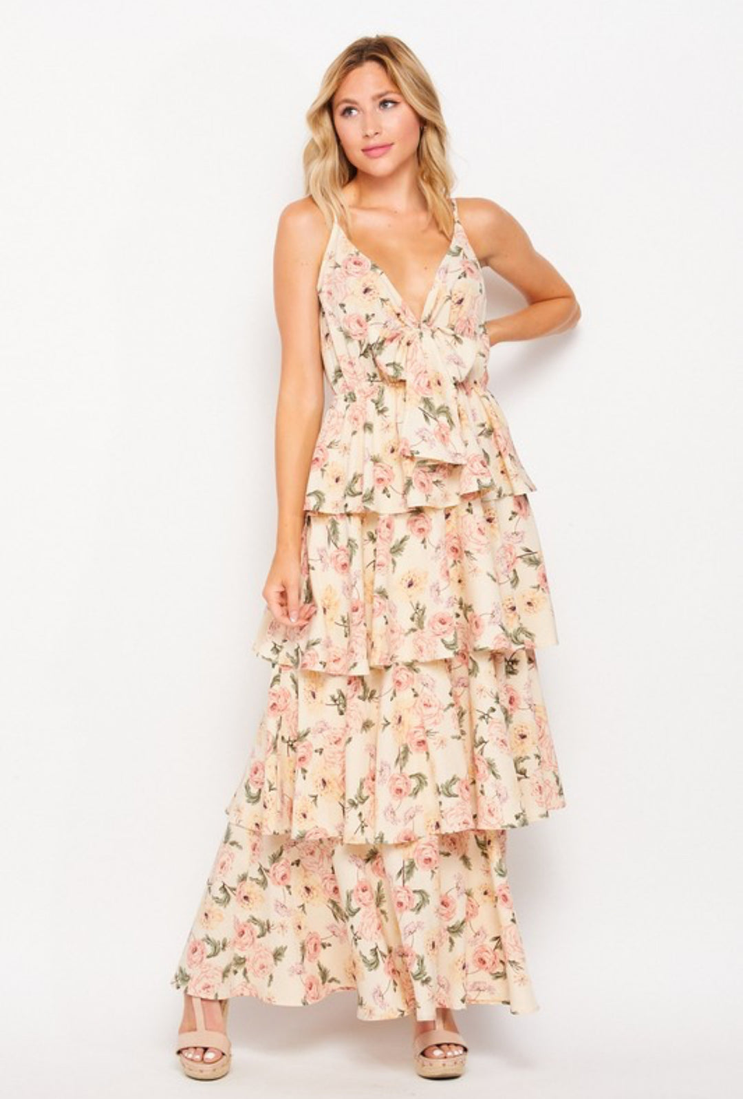 Juliette Ruffle Floral Maxi Dress