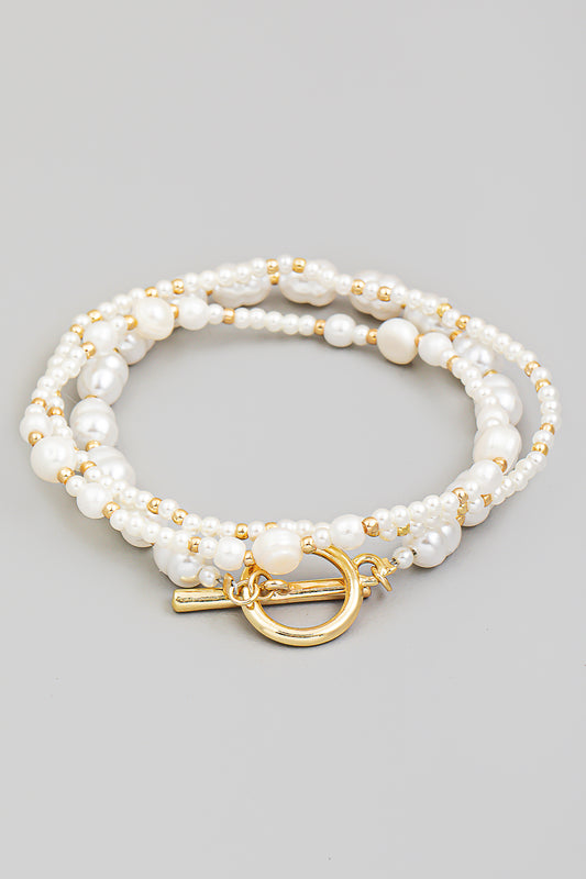 assorted pearl bracelet set