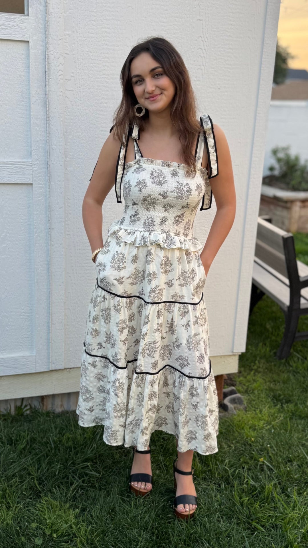 Emery Floral Midi Dress