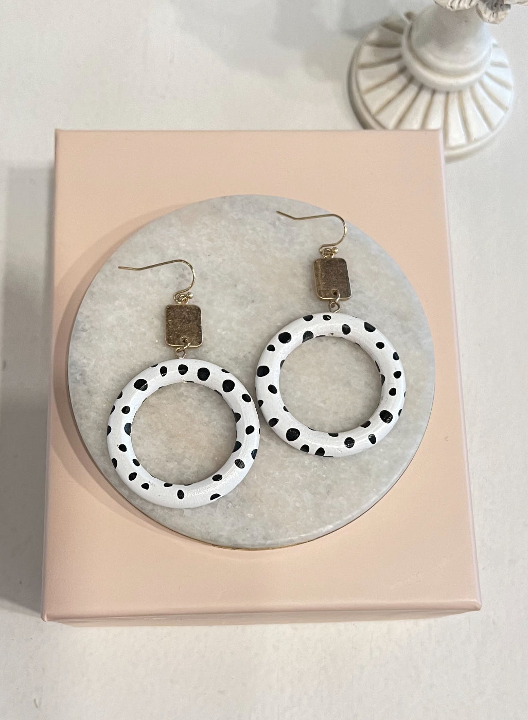 Spotted Circle Earrings