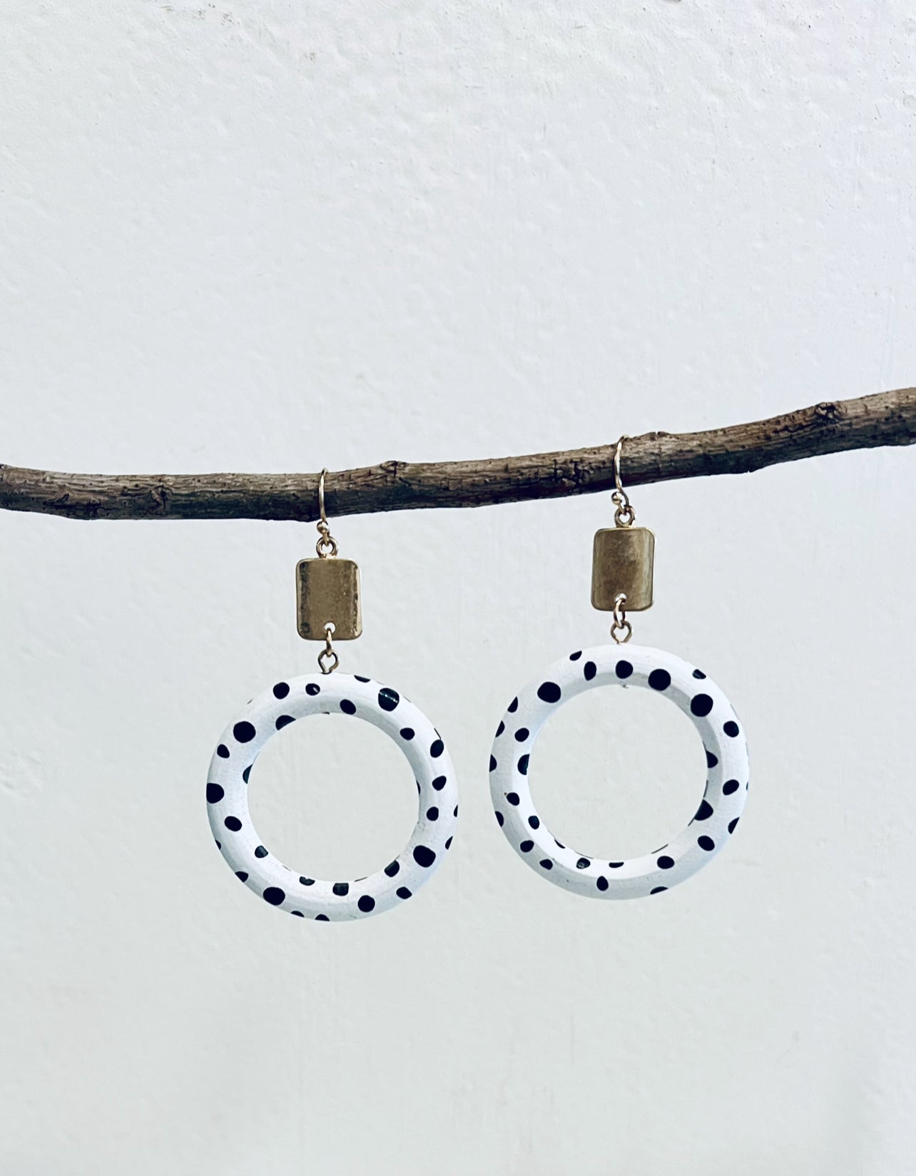 Spotted Circle Earrings