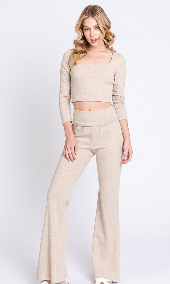 Oatmeal Flare Pants