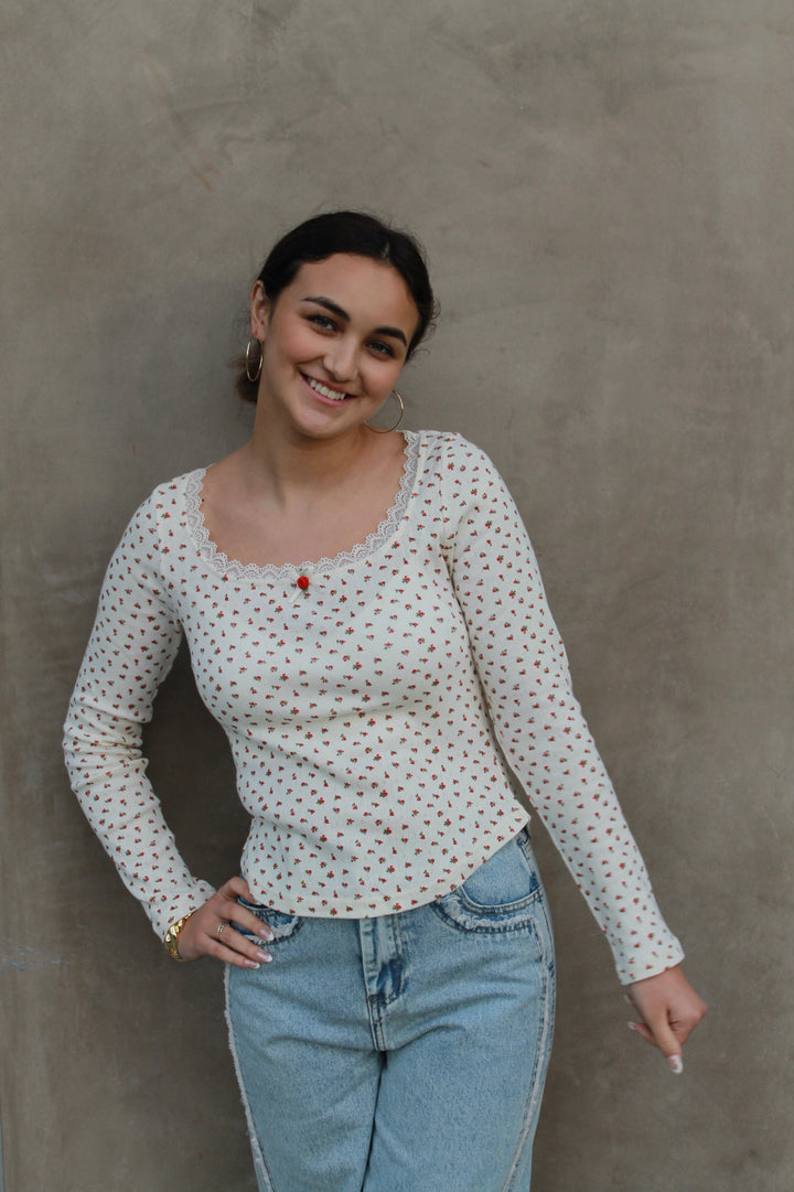 Rosebud Lace Top
