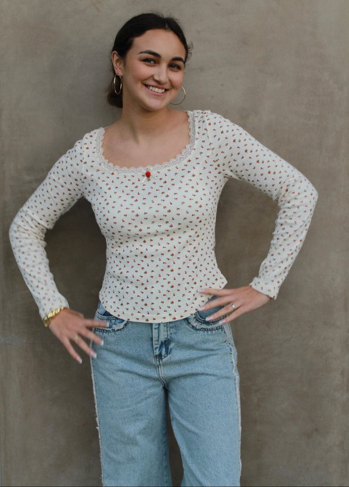 Rosebud Lace Top