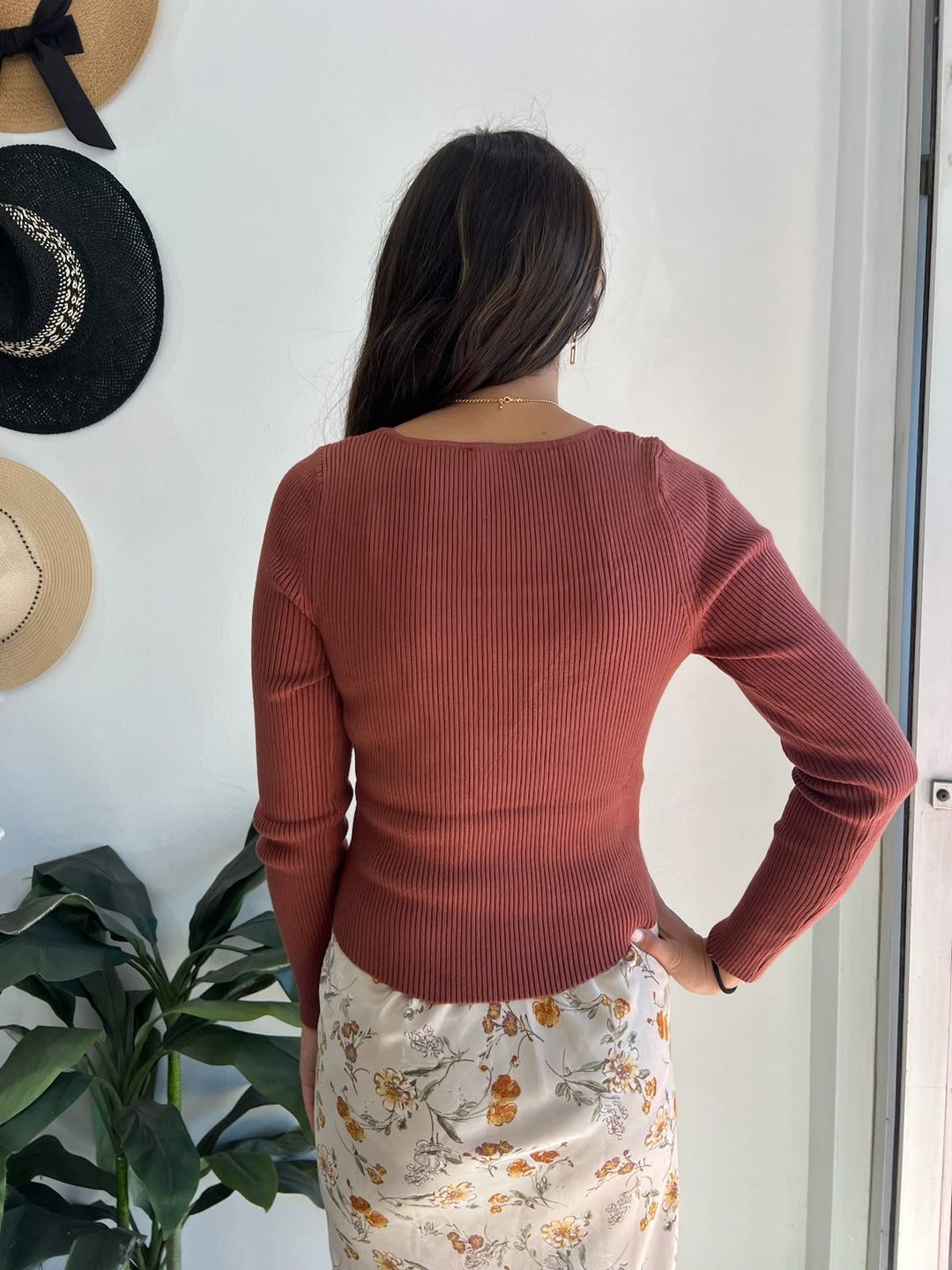 Rust sweater top