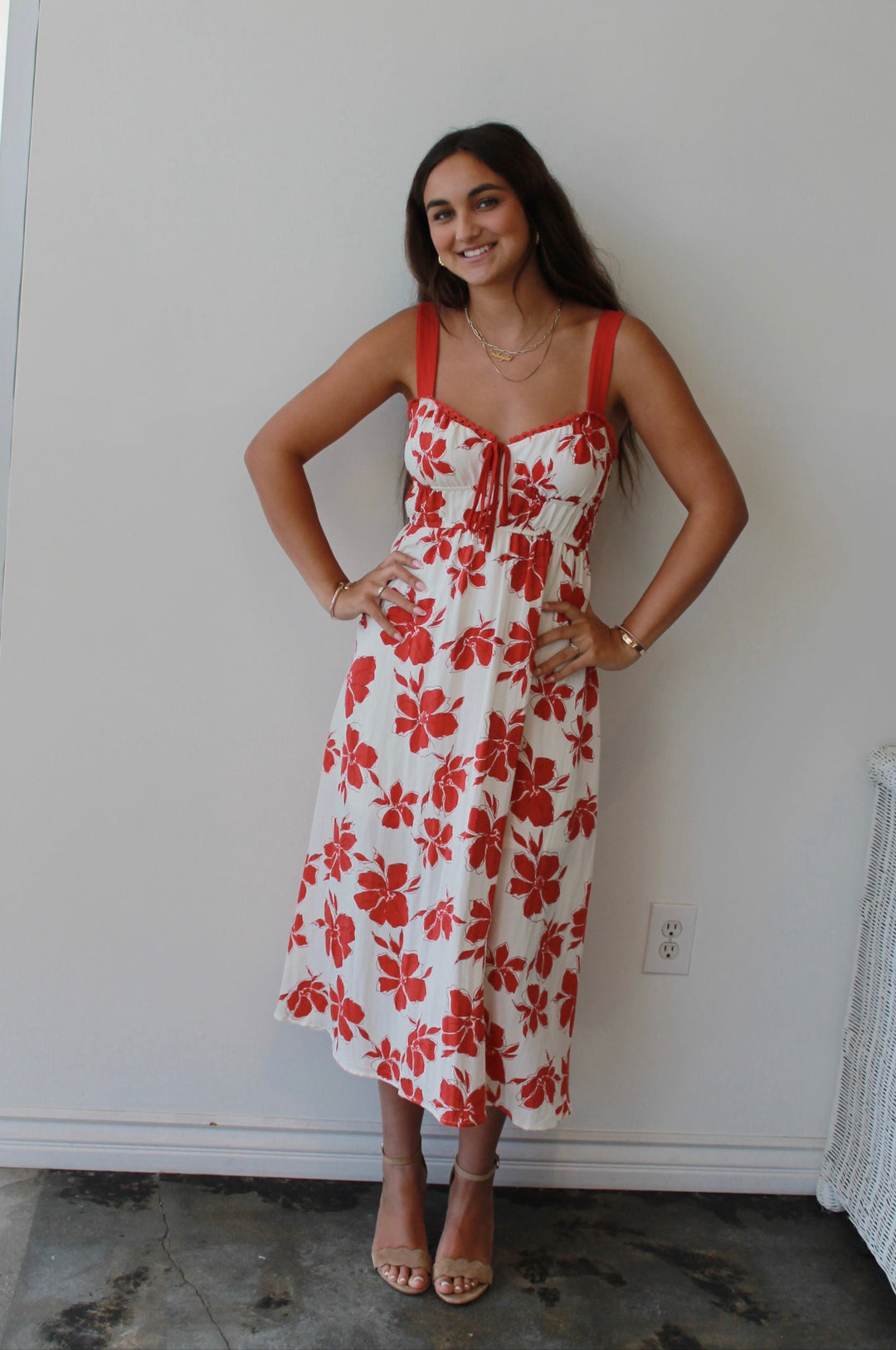 Stunning Hibiscus Midi
