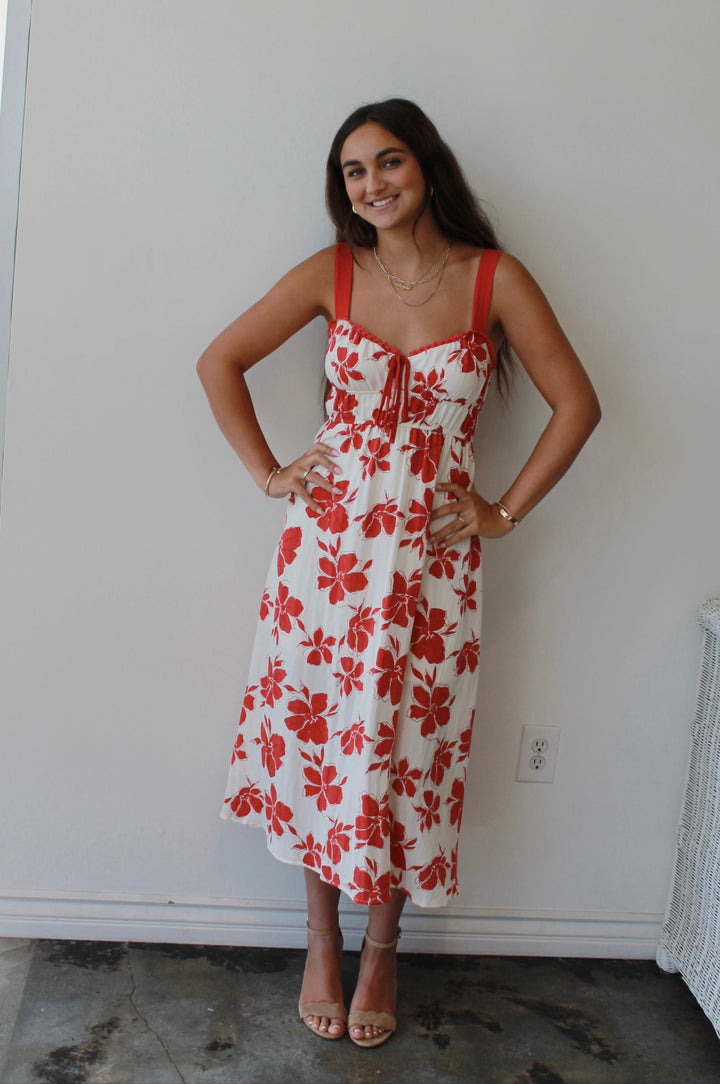 Stunning Hibiscus Midi