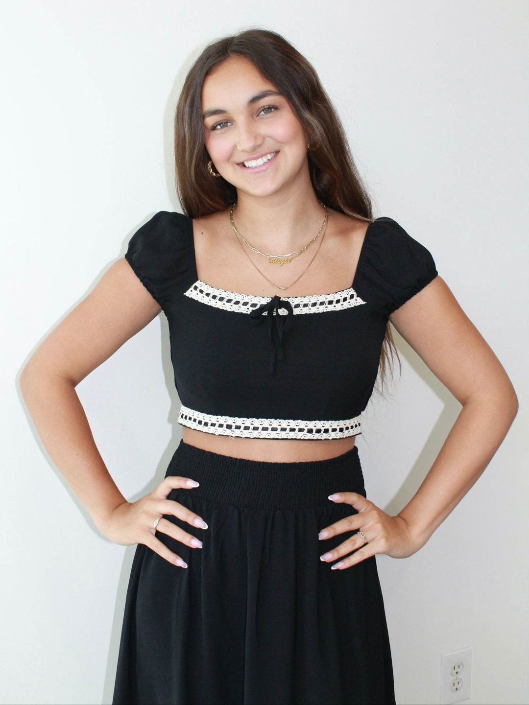 Juliet's Detail Black Top