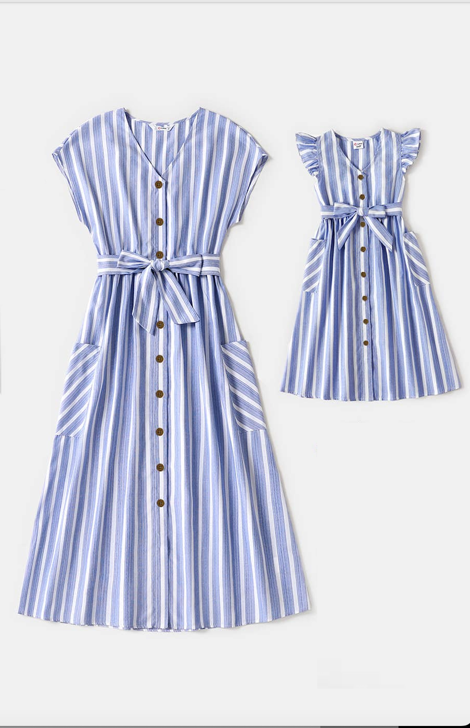 Blue Striped Dress Matching