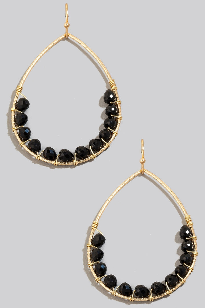 beaded teardrop earrings