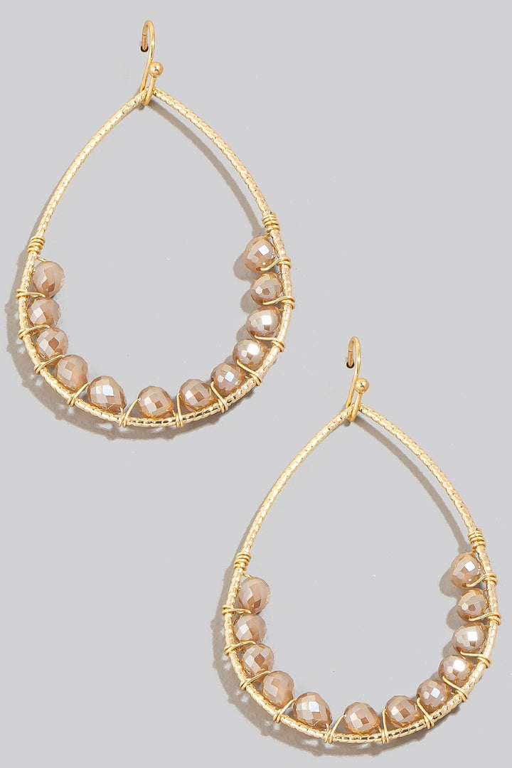 beaded teardrop earrings