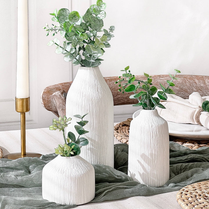 Boho White Vase