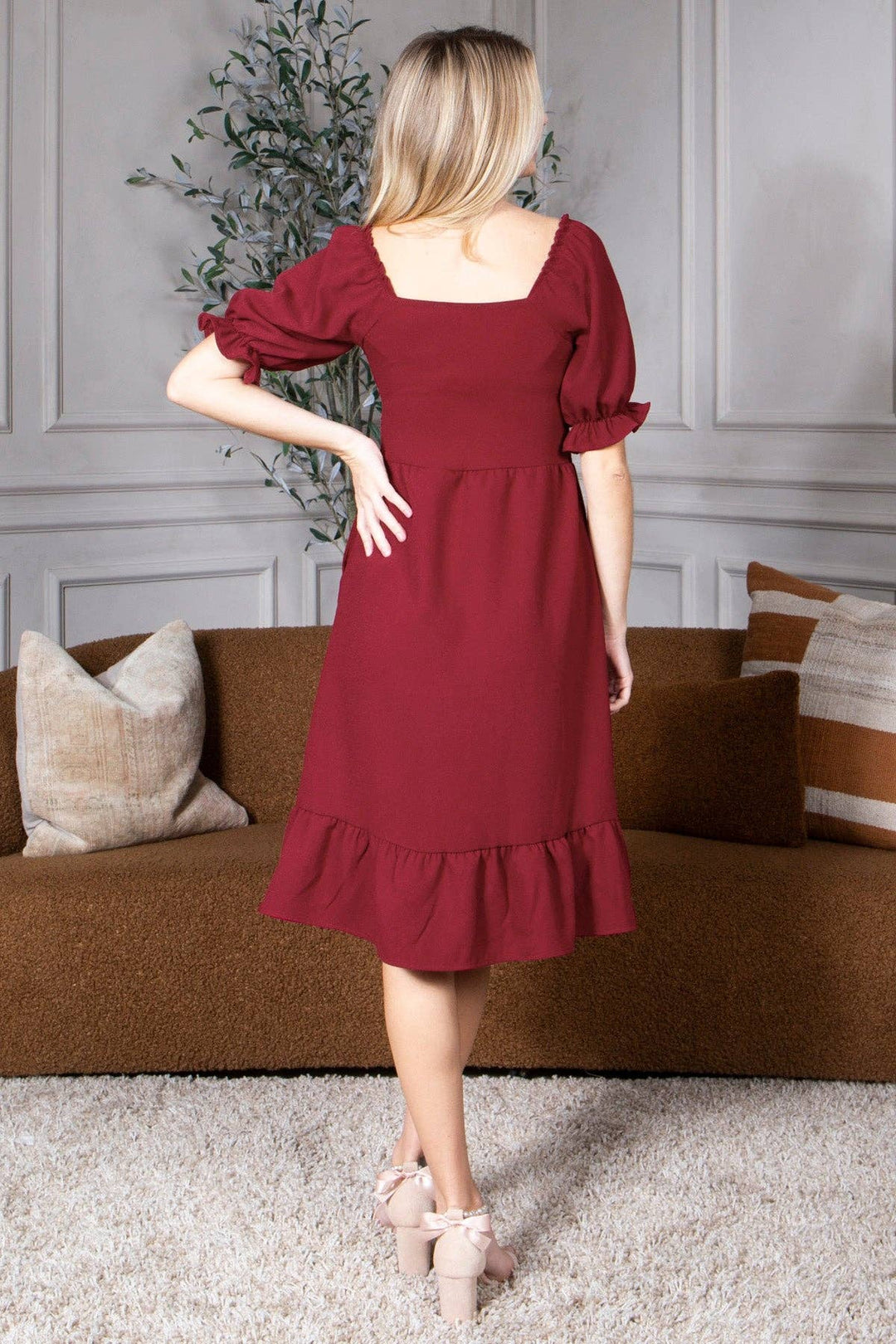 Matching Women's Wine Midi