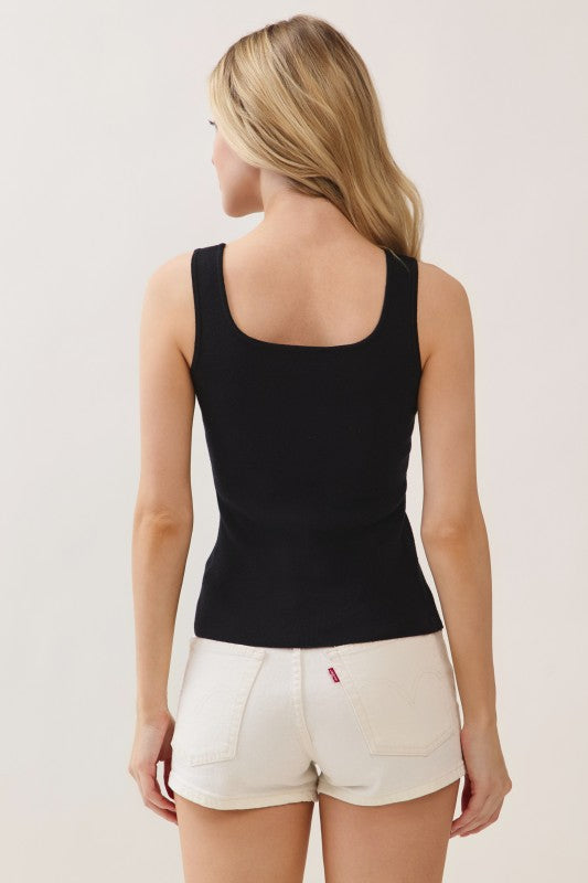 Square Neck Sleeveless Top