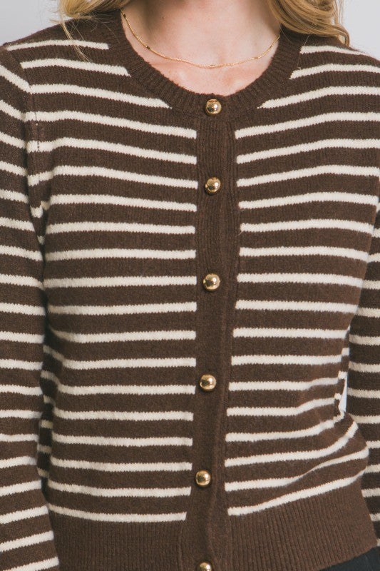 Aubrey’s Stripe Button Cardigan