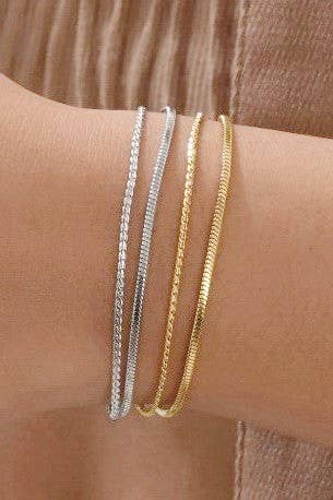 18K STAINLESS STEEL TARNISH FREE LAYERED BRACELET |  40B5145