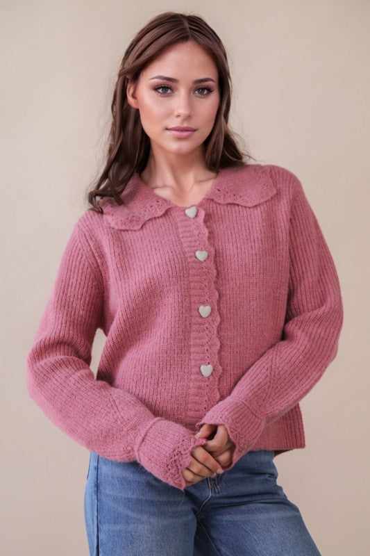 Heart Button Cardigan
