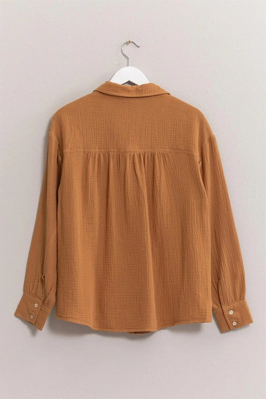 Everyday Gauze Button-Up