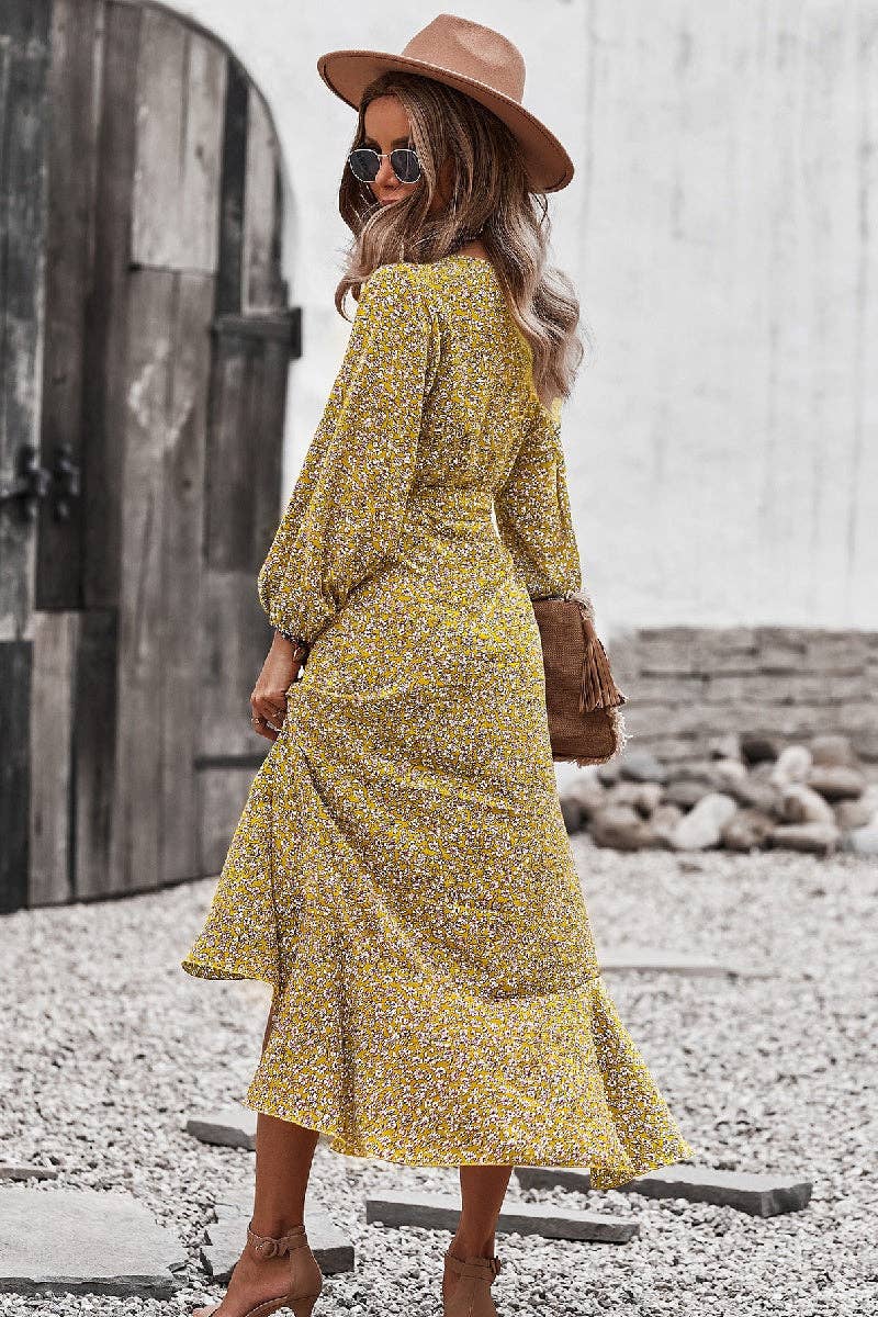 Boho Blossom Wrap Dress - Clearance