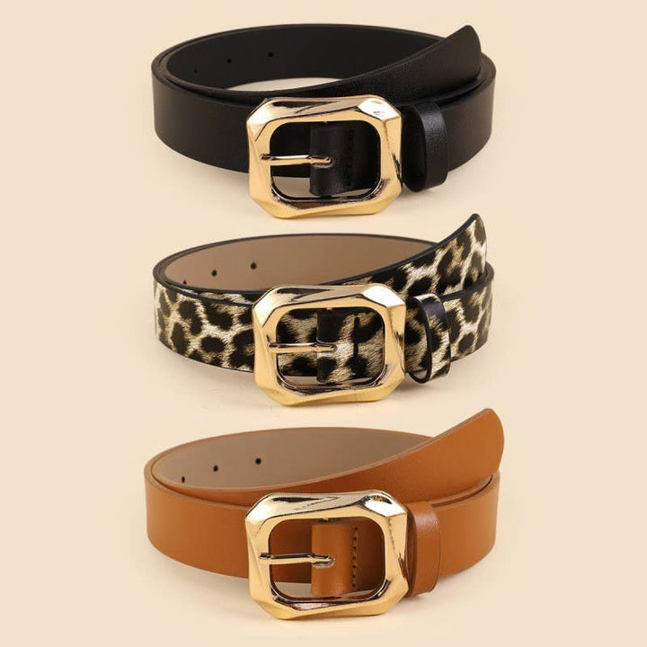 TEXTURED ANGLED RECTANGLE SHAPED BUCKLE | 40BT651