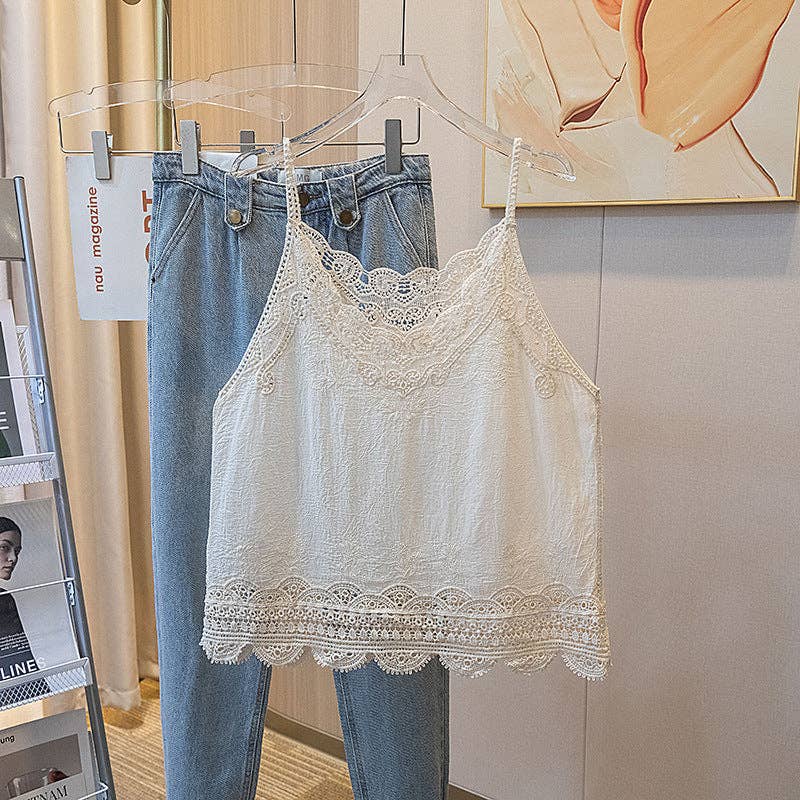 Vintage Embroidered Lace Camisole