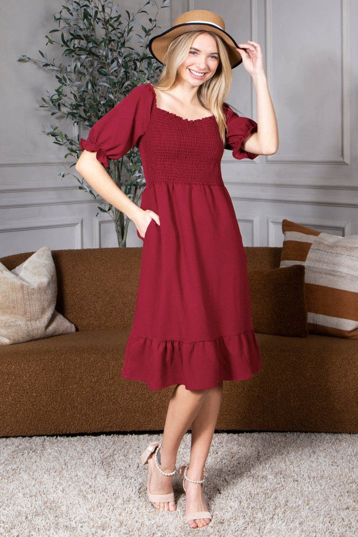 Matching Women's Wine Midi