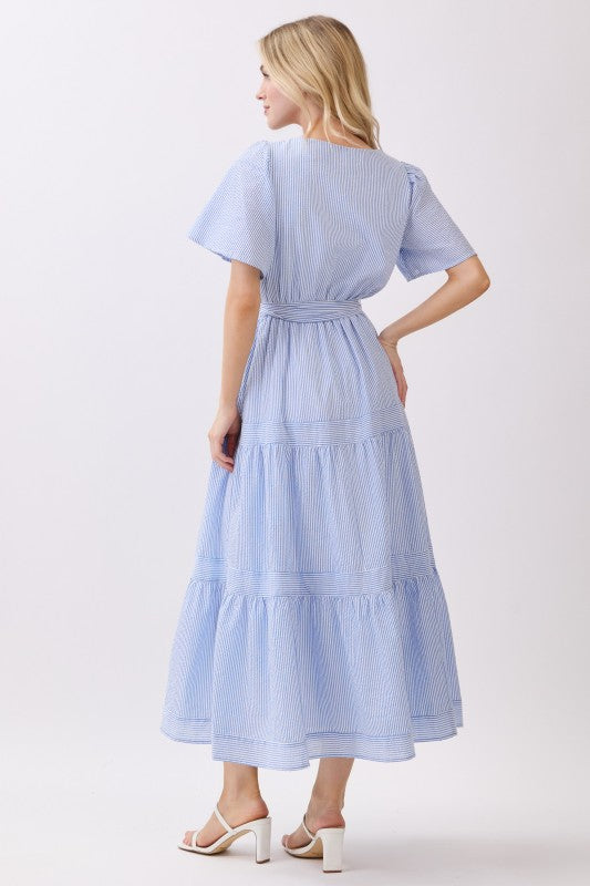 Coastal Stripe Midi Dress