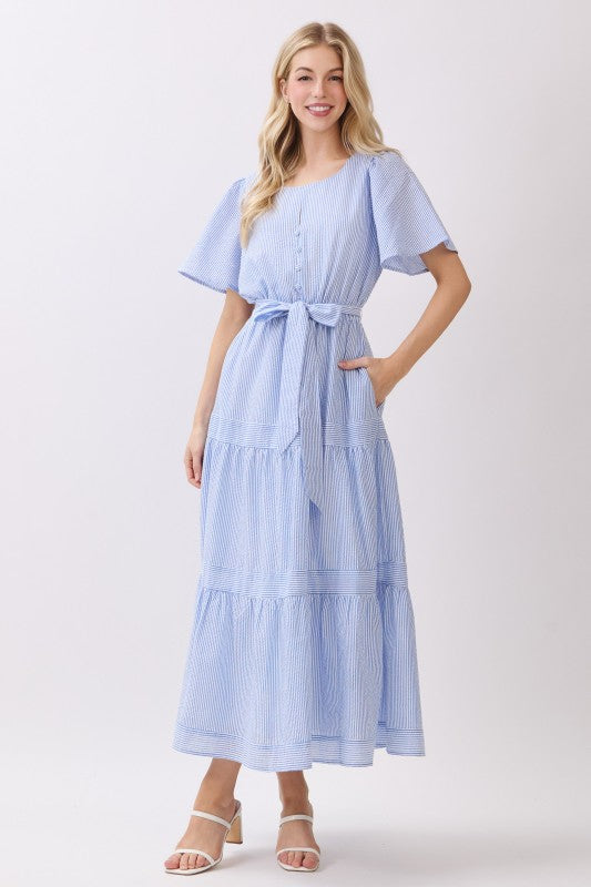 Coastal Stripe Midi Dress