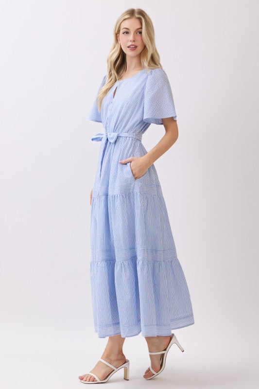 Coastal Stripe Midi Dress