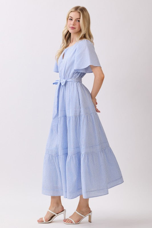 Coastal Stripe Midi Dress