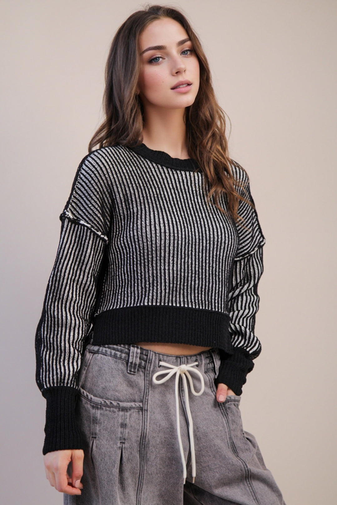 2Tone Stripe Sweater