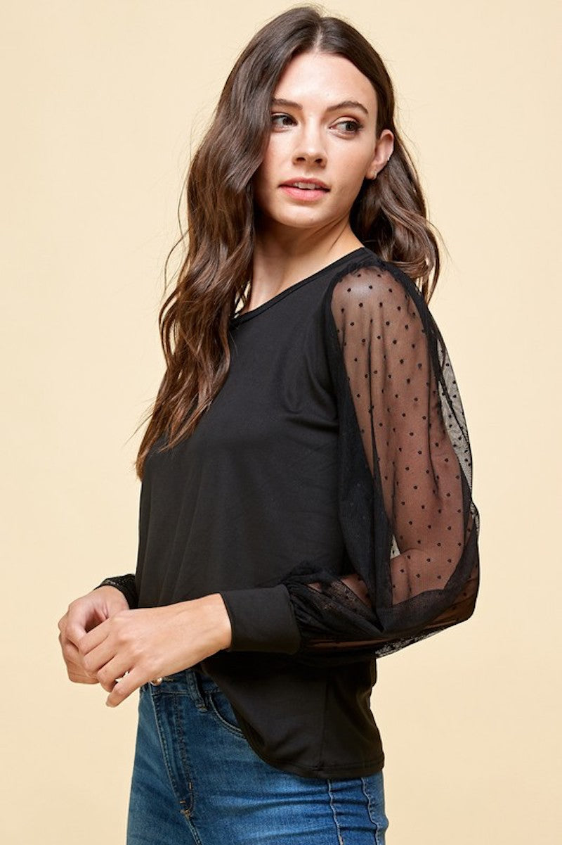 Obsessed in Black Blouse