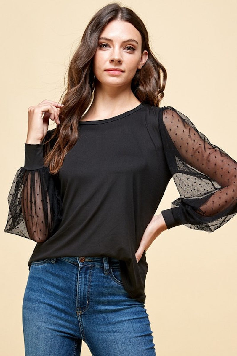 Obsessed in Black Blouse