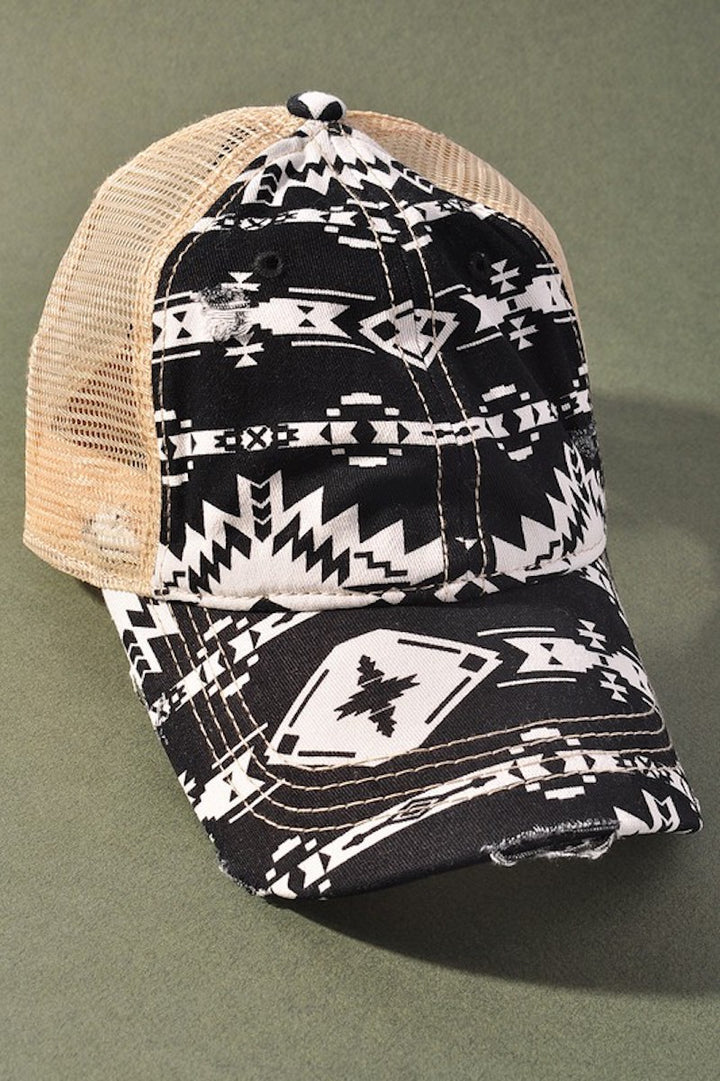 Black And White Pony Cap