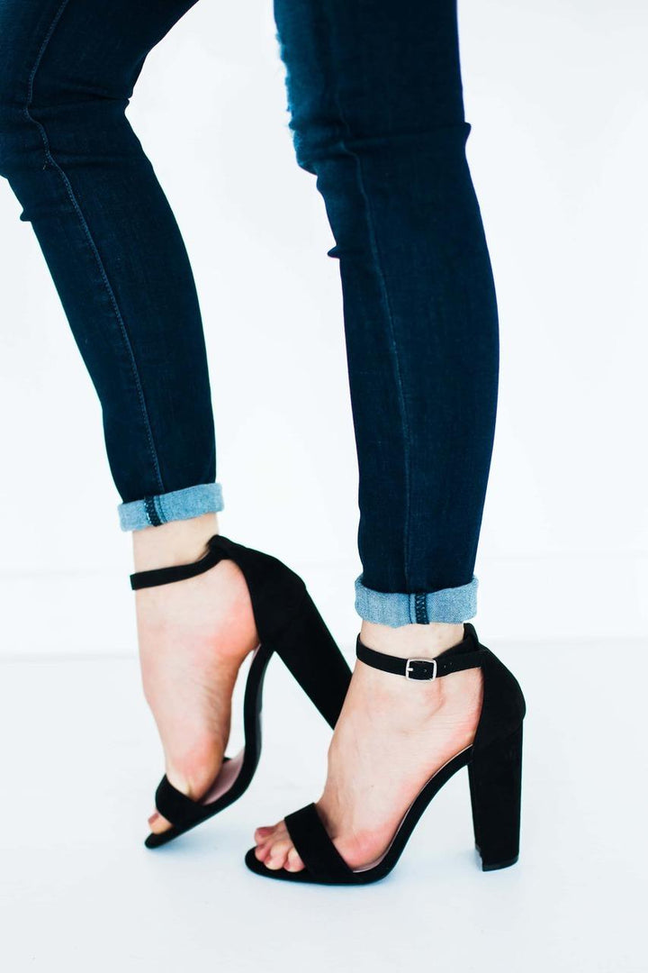 Black Chunky Heels