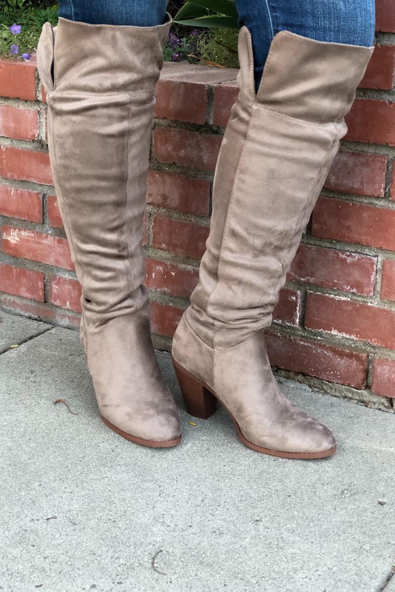Taupe Heeled Boots