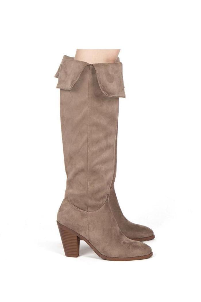 Taupe Heeled Boots